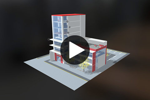 Interactive Office Block Model